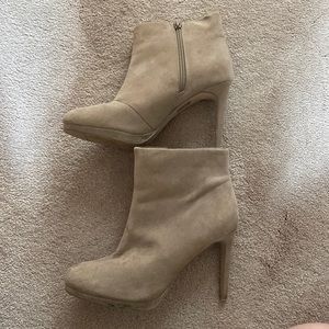 Tan heeled ankle boots